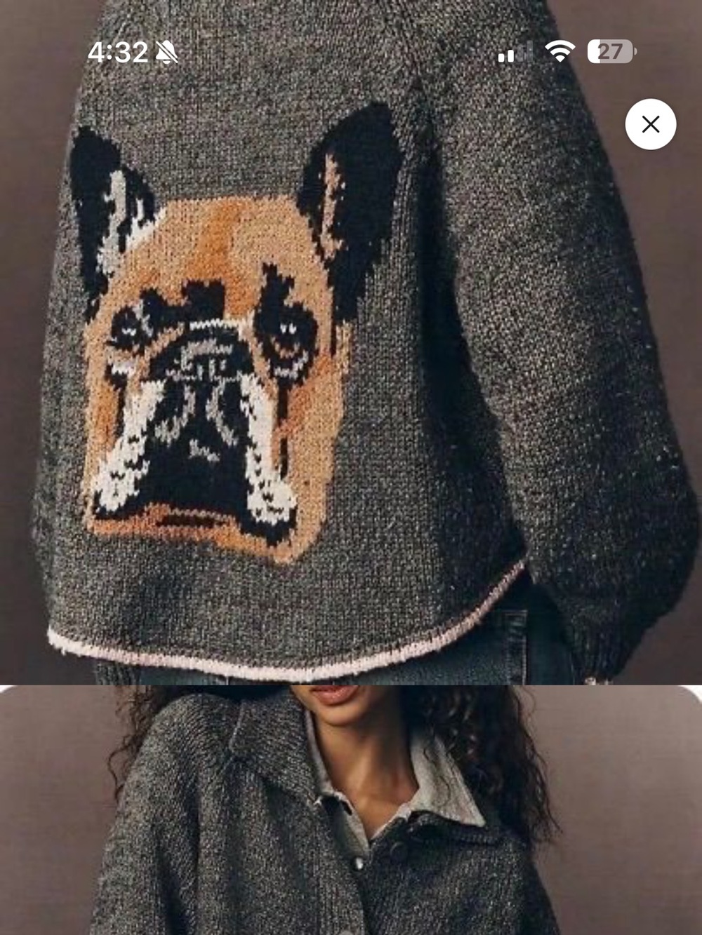 Anthropologie Pilcro The Jesse Icon French Bulldog